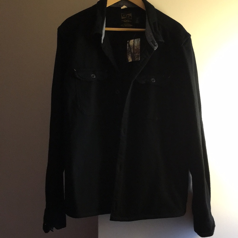 Black CPO Provisions heavy cotton shirt/jacket.